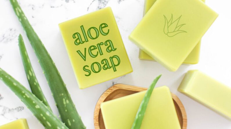 Making fresh aloe vera soap? diy natural cold process recipe with homemade aloe gel