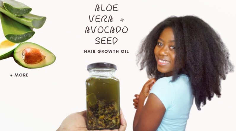 HOMEMADE - ALOE VERA & AVOCADO SEED OIL FOR MASSIVE HAIR GROWTH | Y'all Need to Try This | angelique