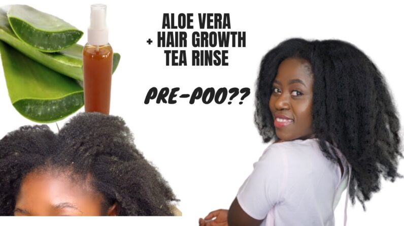 ALOE VERA & SUPER HAIR GROWTH TEA RINSE PRE-POO?? | Washing My Hair After 1 Month ? Shocking Results